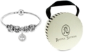 Rhona Sutton Cubic Zirconia Family Tree Charm Bangle Bracelet Gift Set in Sterling Silver 